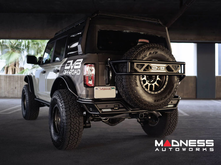 Ford Bronco Rear License Plate Relocation Bracket - Factory Tire Carrier - DV8